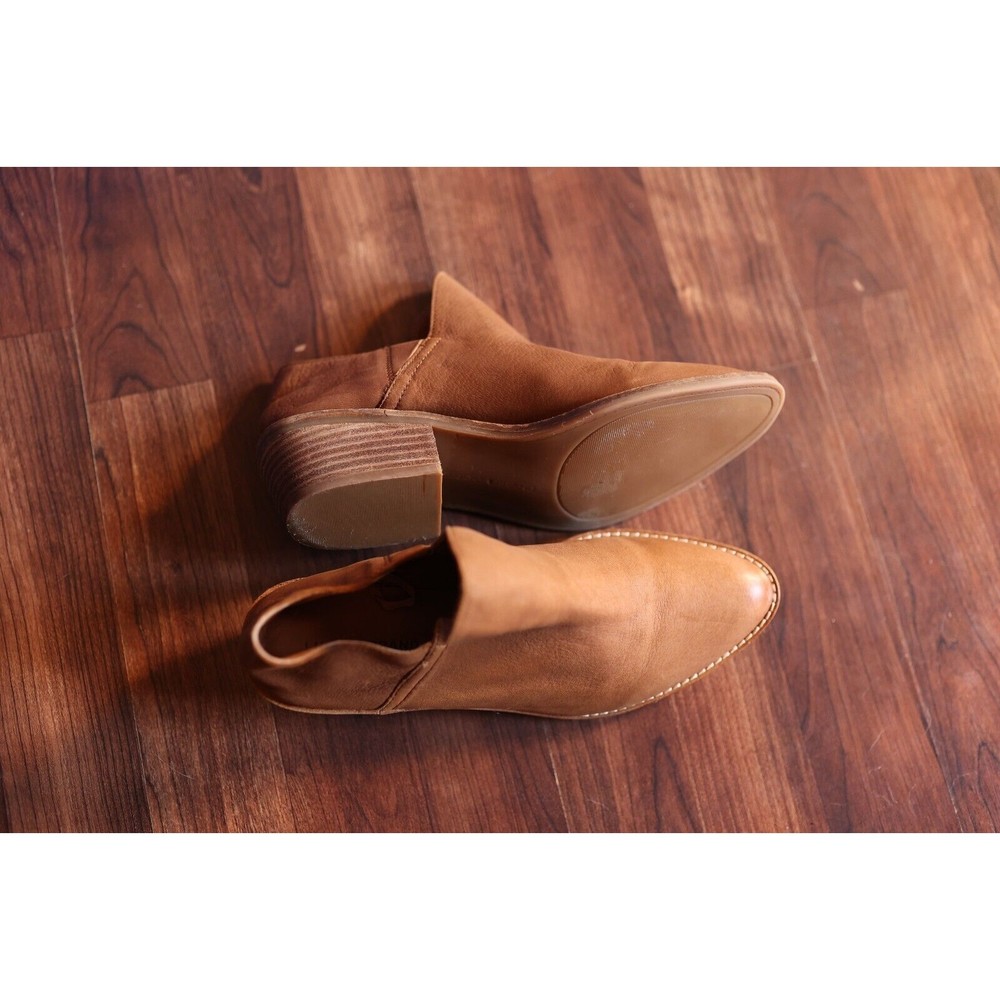 Lucky Brand US 9 Fausst Versatile Bootie Ankle Mule Tan Slip On Leather
